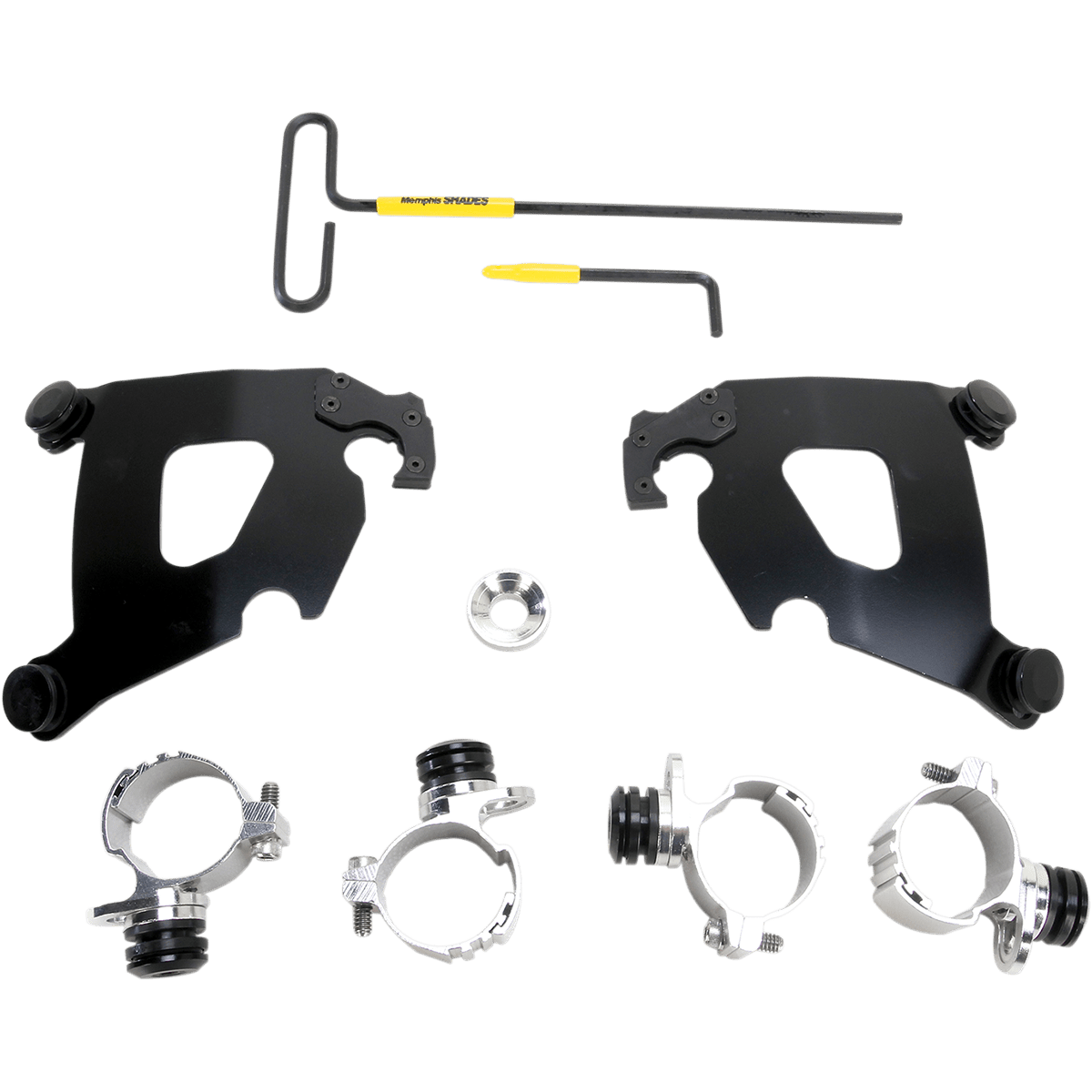 MEMPHIS SHADES - Cafe Trigger-Lock Mount Kit - '11-'21 XL883L and '14-'17 XL1200T Black - MetalCore Harley Supply