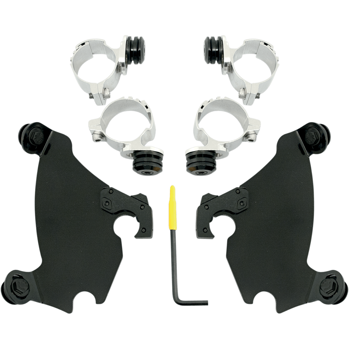 MEMPHIS SHADES - Gauntlet Trigger-Lock Mount Kit - '18-'25 FXBB/FXBBS, '06-'17 FXD/FXDC/FXDB/FXDI35, '06-'09 FXDL Polished Vi