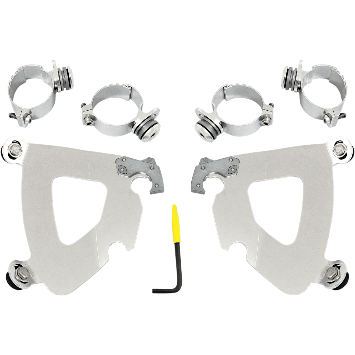 MEMPHIS SHADES - Gauntlet Trigger-Lock Mount Kit - '18-'25 FXBB/FXBBS, '06-'17 FXD/FXDC/FXDB/FXDI35, '06-'09 FXDL Polished