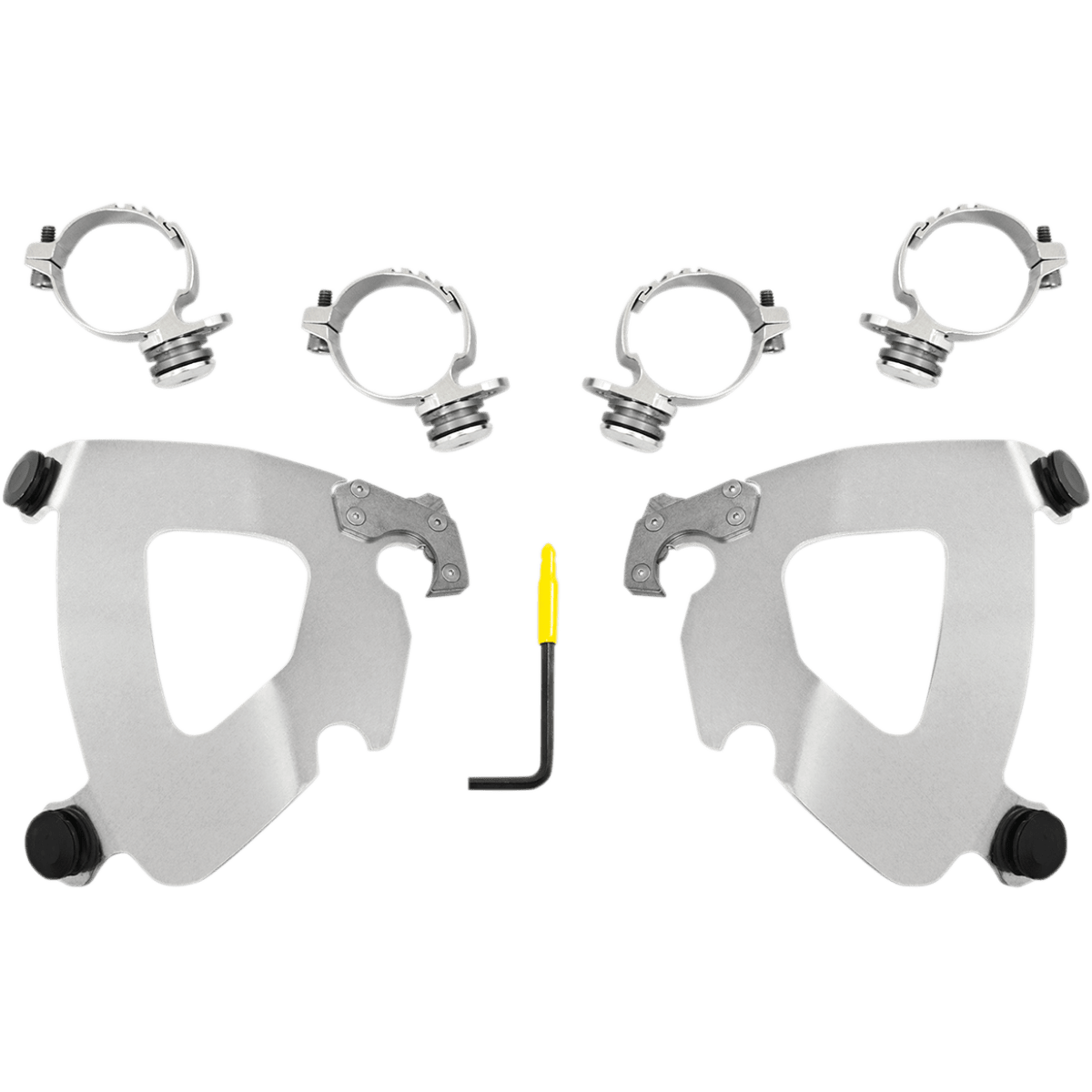 MEMPHIS SHADES - Gauntlet Trigger-Lock Mount Kit - '18-'20 FXLR Polished - MetalCore Harley Supply