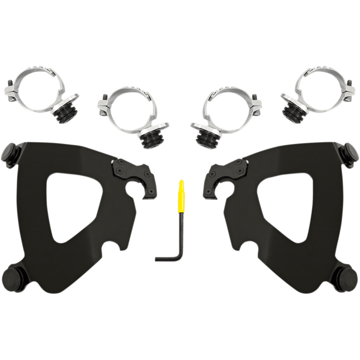 MEMPHIS SHADES - Gauntlet Trigger-Lock Mount Kit - '18-'20 FXLR Black - MetalCore Harley Supply