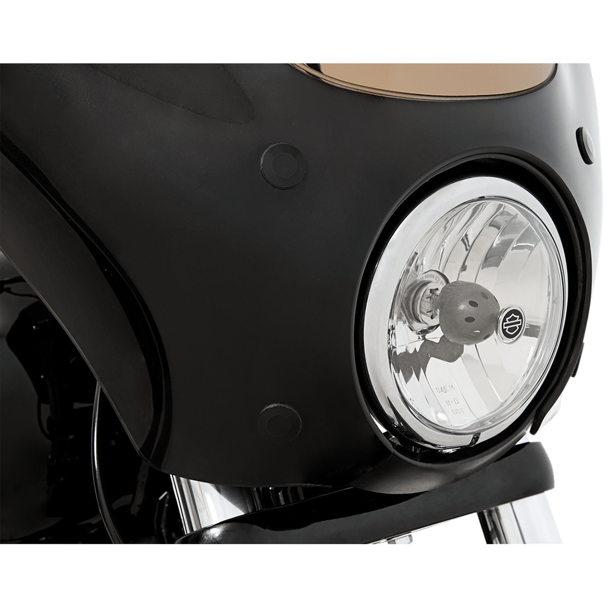 MEMPHIS SHADES - Headlight Extension Block - 3/4" block Black View 2 - MetalCore Harley Supply