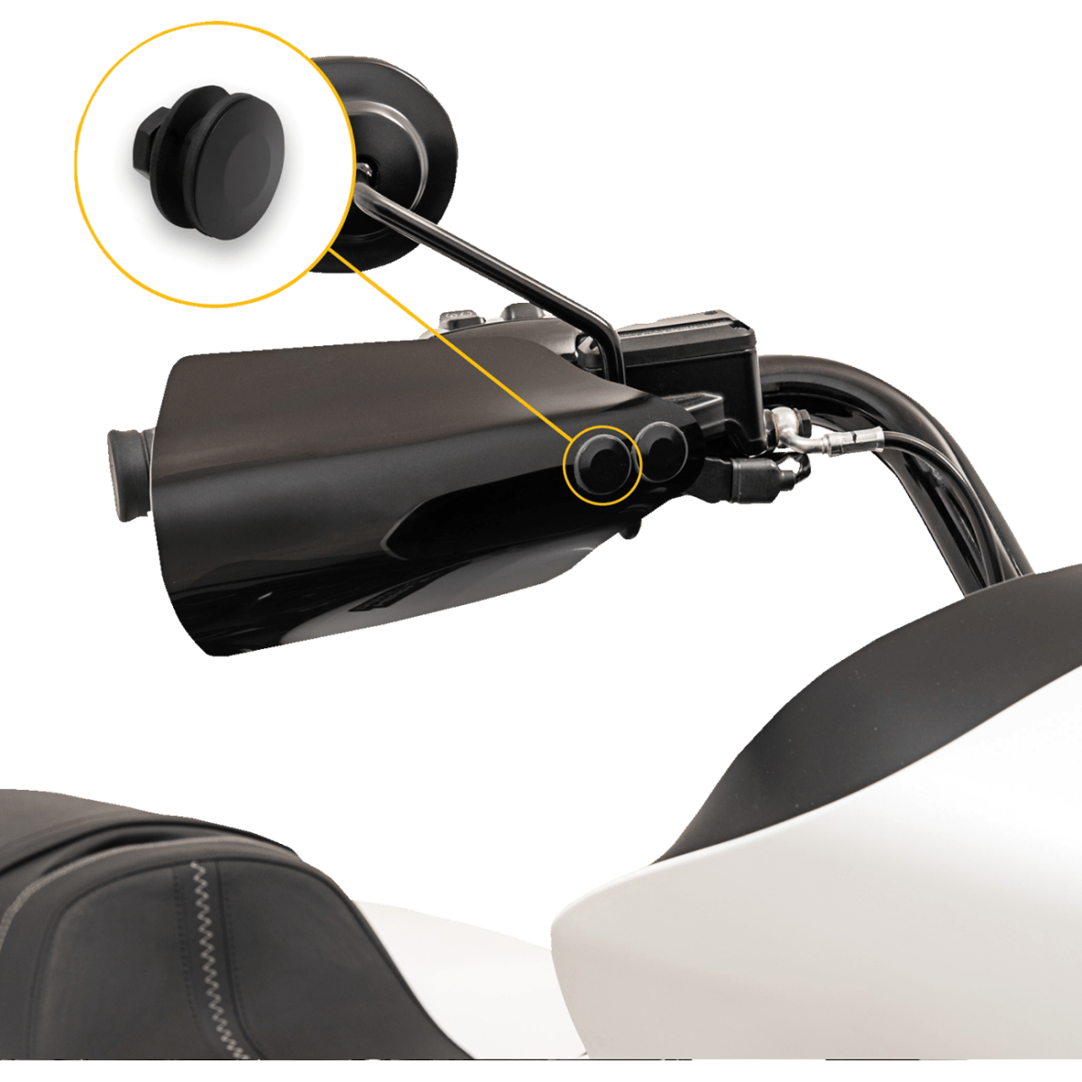 MEMPHIS SHADES - Low-Profile Attachment Assembly - Black - MetalCore Harley Supply - View 4