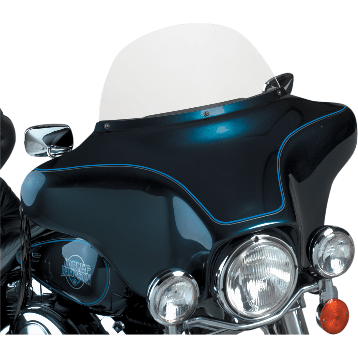 MEMPHIS SHADES - Replacement Windshield for Baggers - '96-'13 FLHT/FLHX - 12" - Clear - MetalCore Harley Supply