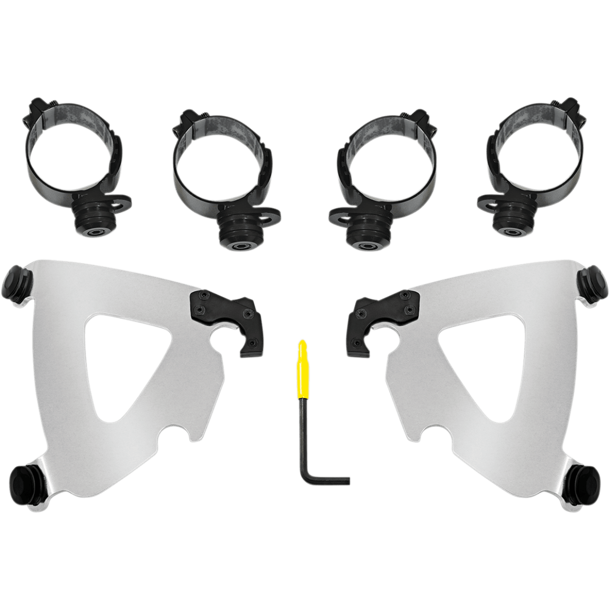 MEMPHIS SHADES - Road Warrior Trigger-Lock Mount Kit - '20-'24 FXLRS and '18-'24 FLSB Polished - MetalCore Harley Supply
