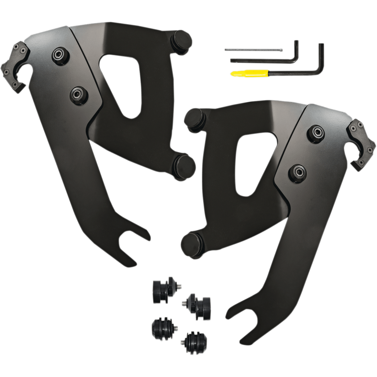 MEMPHIS SHADES - Road Warrior Trigger-Lock Mount Kit - '18-'21 FLSL Black View 2 - MetalCore Harley Supply