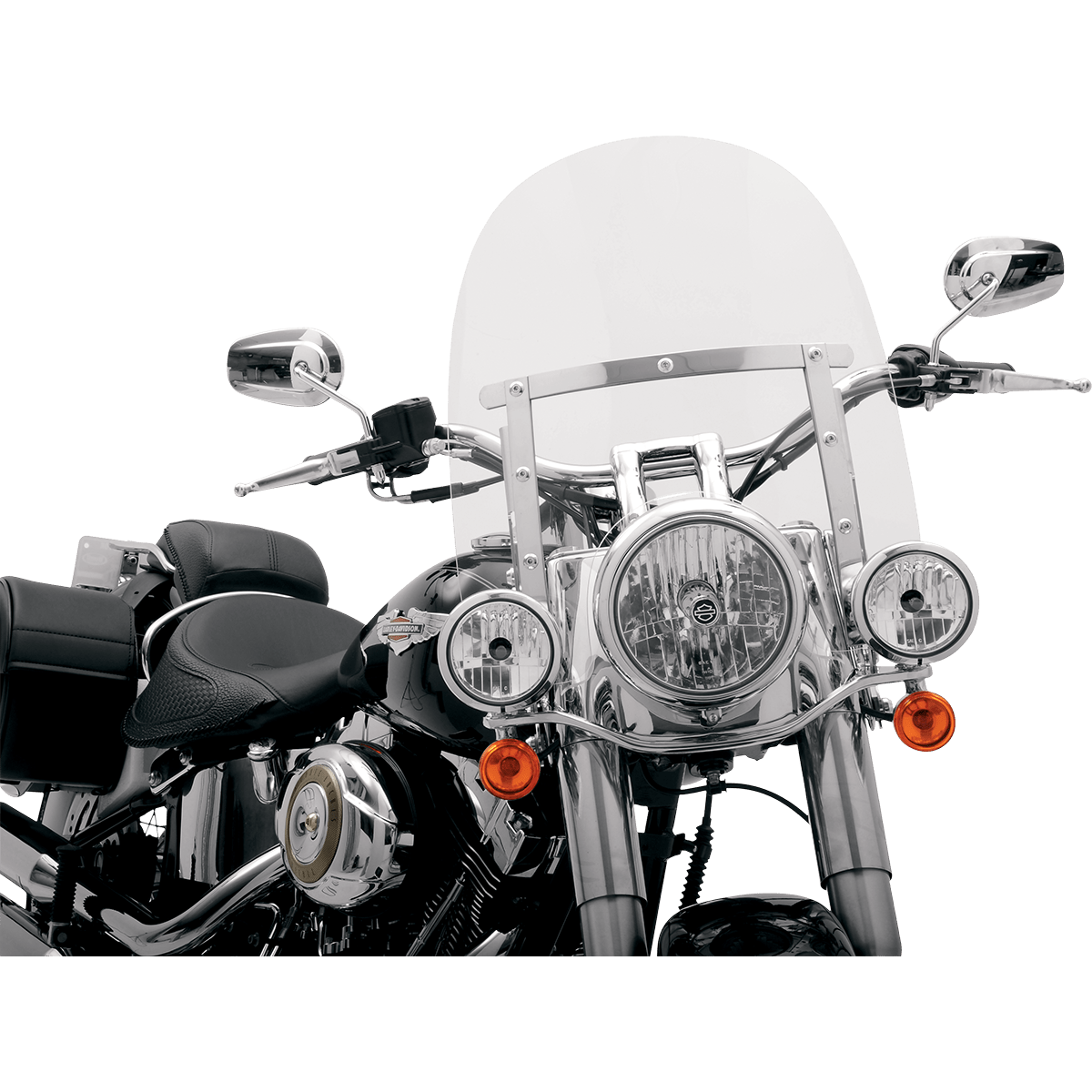 MEMPHIS SHADES - Memphis Slim Windshield - 5 3/4" - 7" - 15" - Clear - MetalCore Harley Supply - View 2