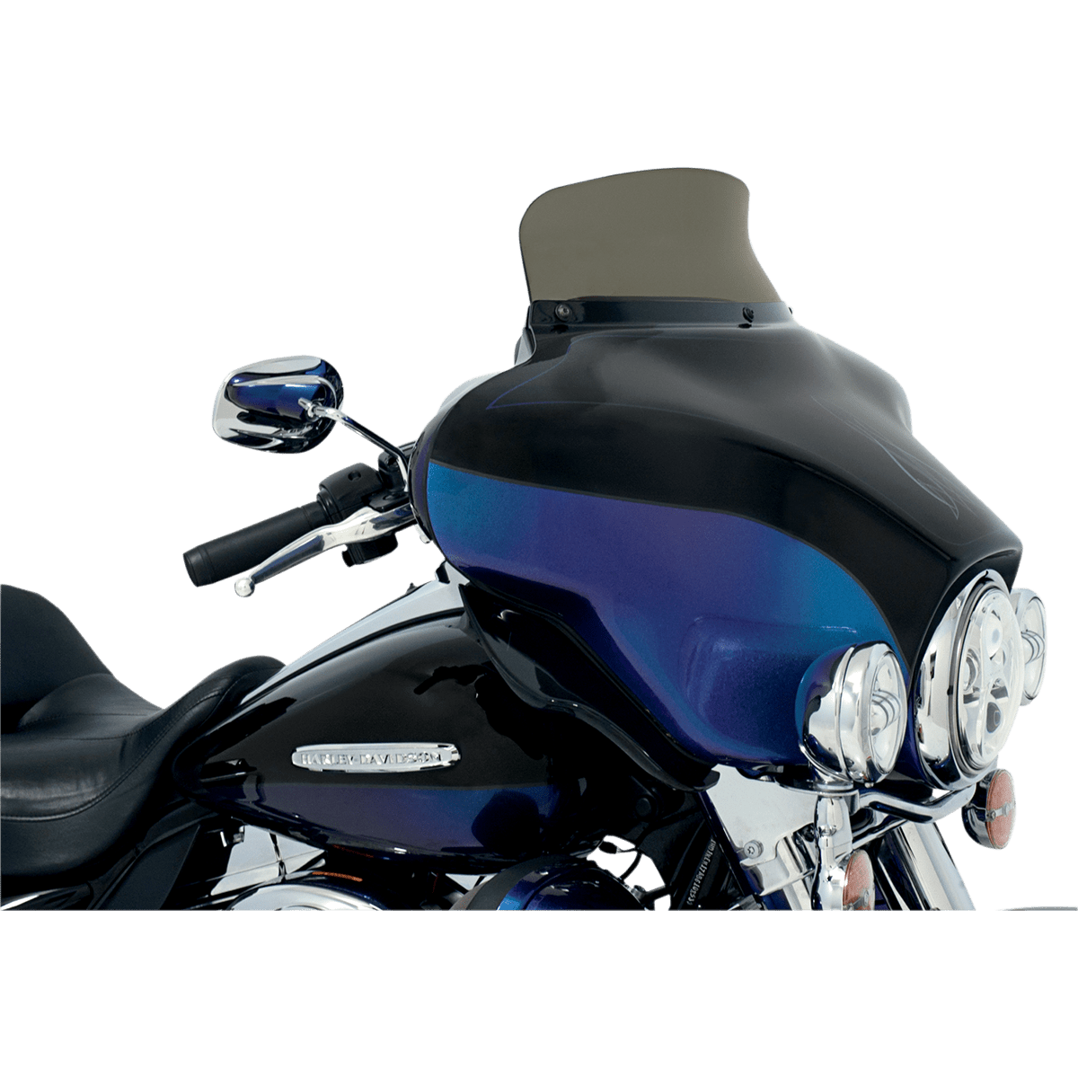 MEMPHIS SHADES - Spoiler Windshield for OEM Fairings - '96-'13 Batwing - 5" - Smoke - MetalCore Harley Supply