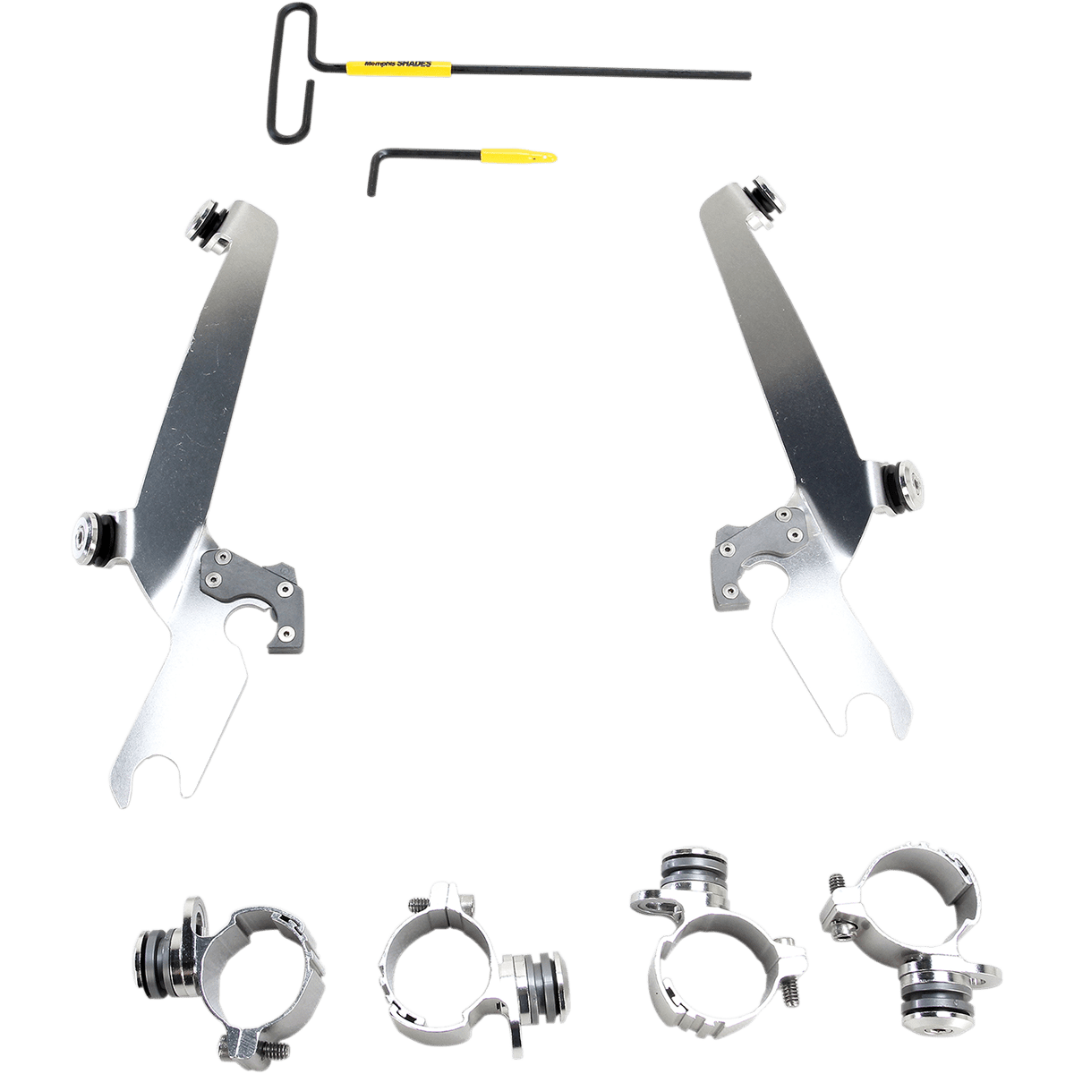 MEMPHIS SHADES - Sportshield Trigger-Lock Mount Kit - 11-21 XL883L, 11-21 XL1200C, 15-17 XL1200T - Polished - MetalCore Ha...
