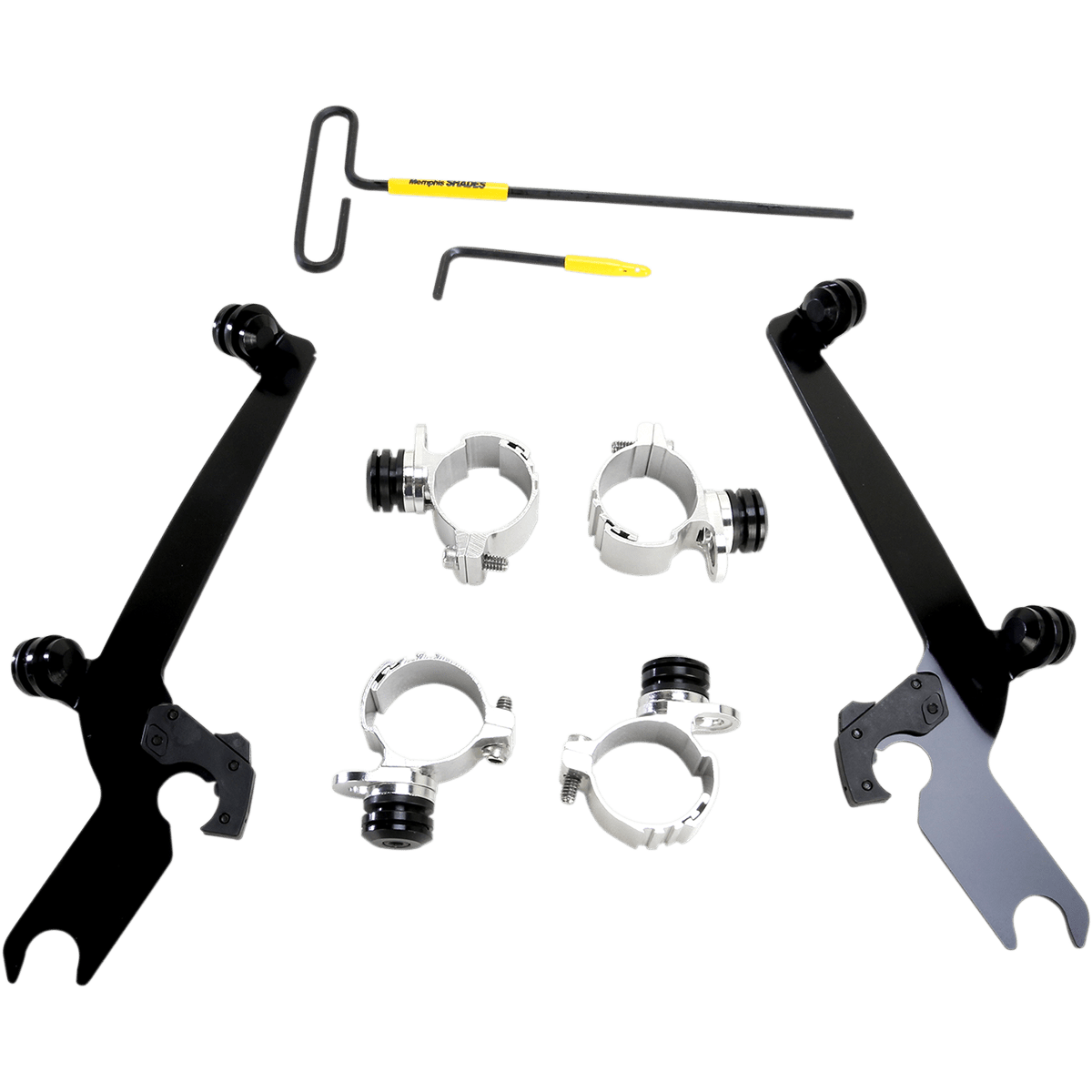 MEMPHIS SHADES - Sportshield Trigger-Lock Mount Kit - 11-21 XL883L, 11-21 XL1200C, 15-17 XL1200T - Black - MetalCore Harle...