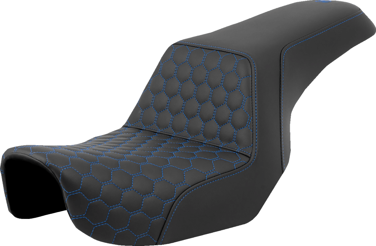 SADDLEMEN - Honeycomb Step - Up Seats / '04 - '23 Models - Seats - MetalCore Harley Supply