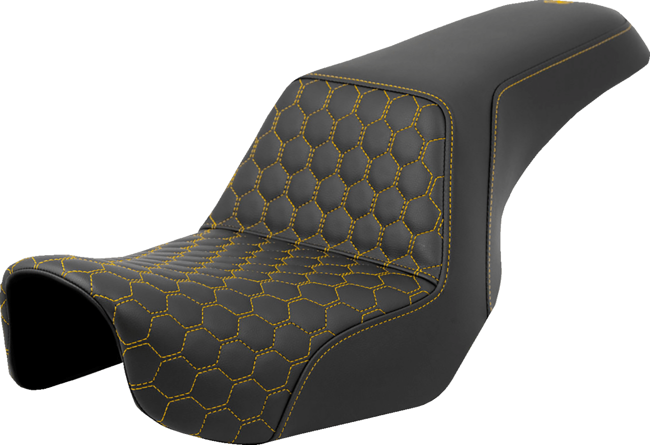 SADDLEMEN - Honeycomb Step - Up Seats / '04 - '23 Models - Seats - MetalCore Harley Supply