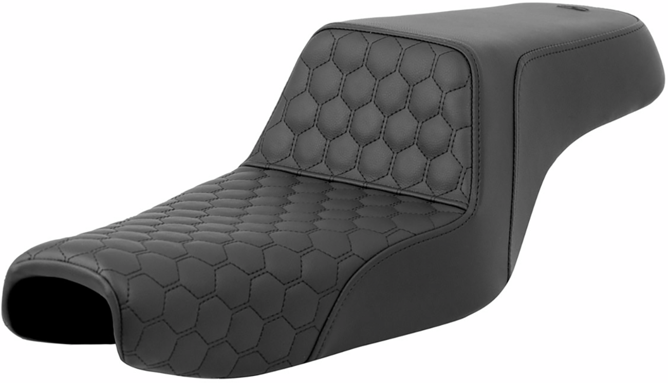 SADDLEMEN - Honeycomb Step - Up Seats / '04 - '23 Models - Seats - MetalCore Harley Supply