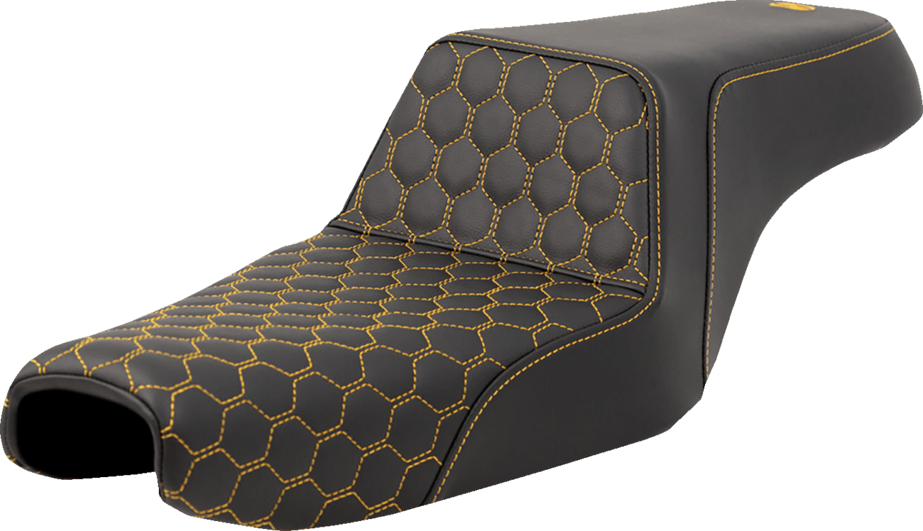 SADDLEMEN - Honeycomb Step - Up Seats / '04 - '23 Models - Seats - MetalCore Harley Supply