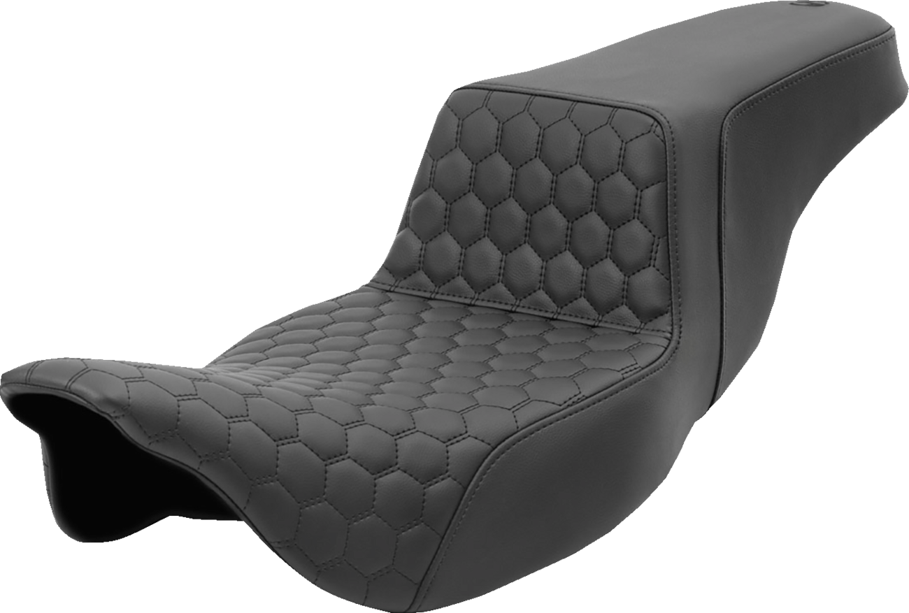 SADDLEMEN - Honeycomb Step - Up Seats / '08 - '23 Baggers - Seats - MetalCore Harley Supply