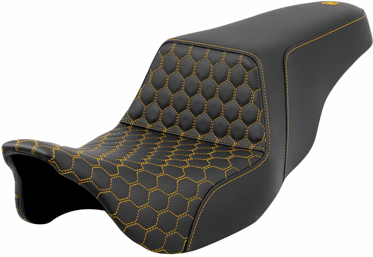 SADDLEMEN - Honeycomb Step - Up Seats / '08 - '23 Baggers - Seats - MetalCore Harley Supply