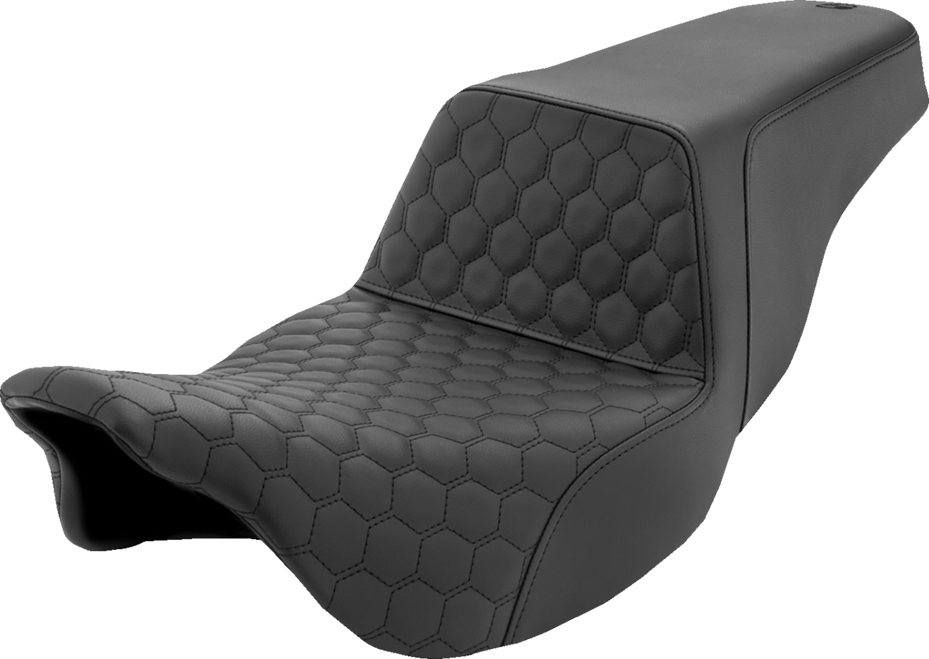 SADDLEMEN - Honeycomb Step - Up Seats / '08 - '23 Baggers - Seats - MetalCore Harley Supply