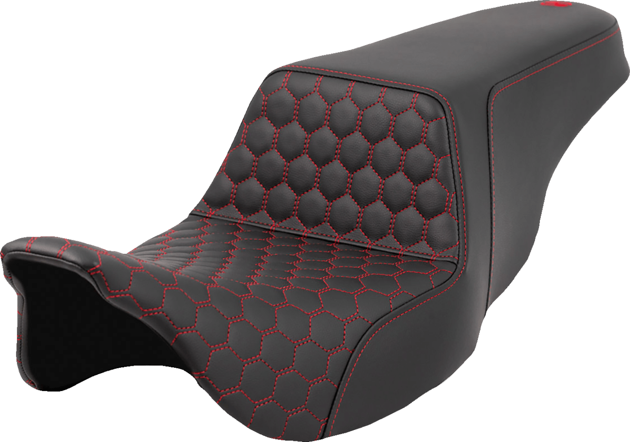SADDLEMEN - Honeycomb Step - Up Seats / '08 - '23 Baggers - Seats - MetalCore Harley Supply
