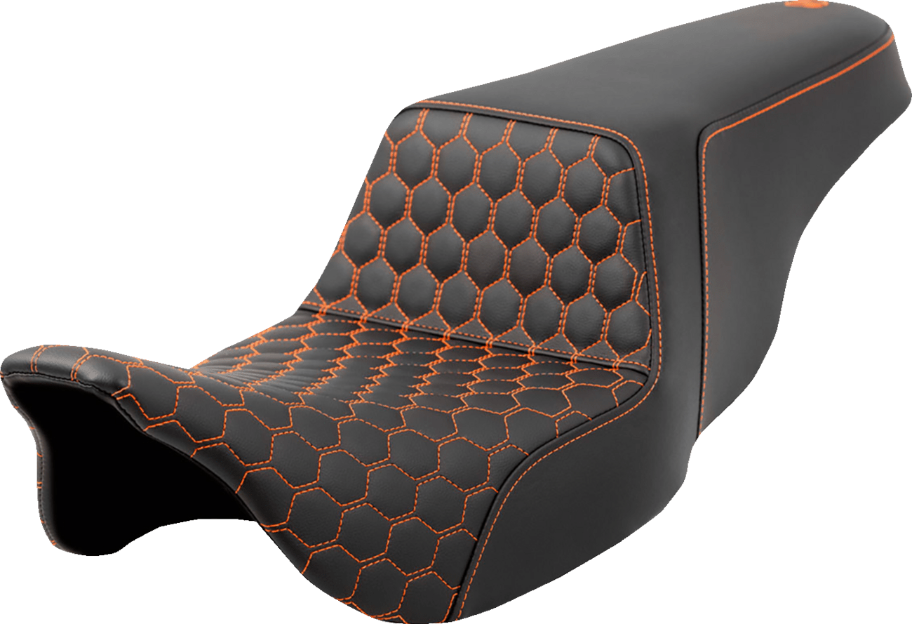 SADDLEMEN - Honeycomb Step - Up Seats / '08 - '23 Baggers - Seats - MetalCore Harley Supply