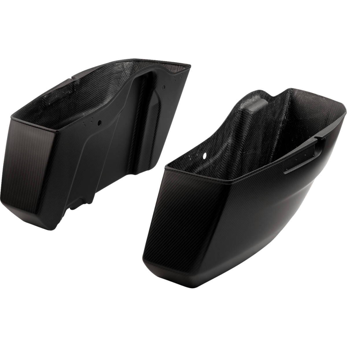 SLYFOX - Carbon Fiber Saddlebag Bottoms - Matte Black '24-'25 - Bags - MetalCore Harley Supply