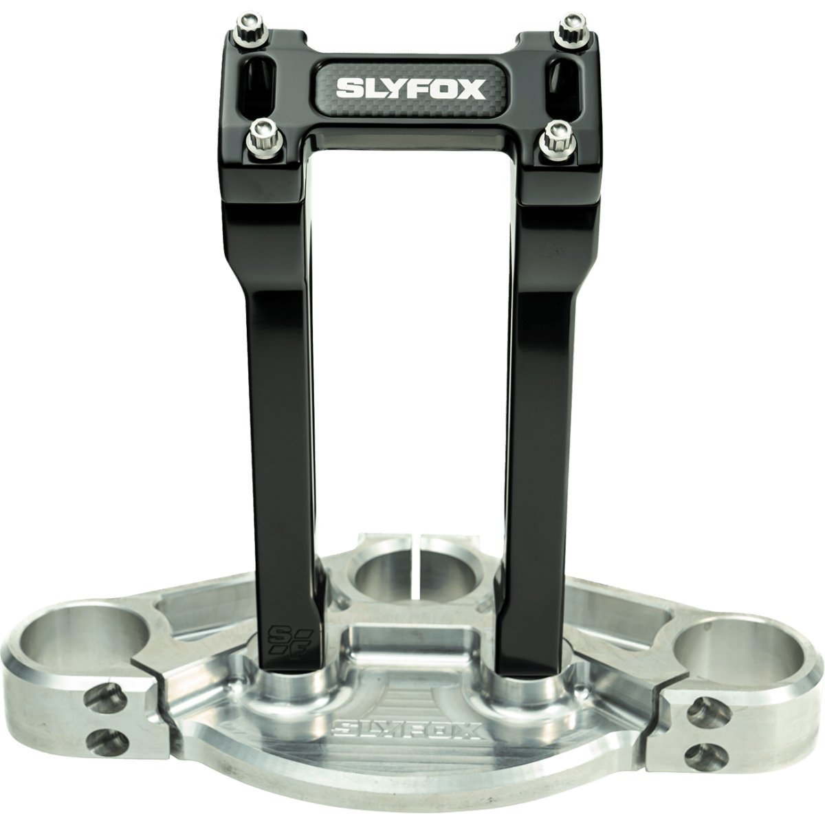 SLYFOX - Handlebar Riser Kit - Straight 8" Black 1-1/8 inch - Risers - MetalCore Harley Supply