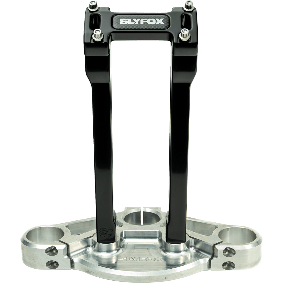 SLYFOX - Handlebar Riser Kit - Straight 10" Black 1-1/8 inch - Risers - MetalCore Harley Supply