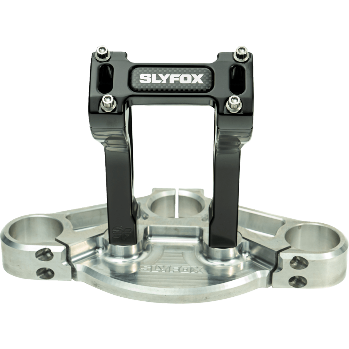 SLYFOX - Handlebar Riser Kit - Pullback 6" Black 1-1/8 inch - Risers - MetalCore Harley Supply