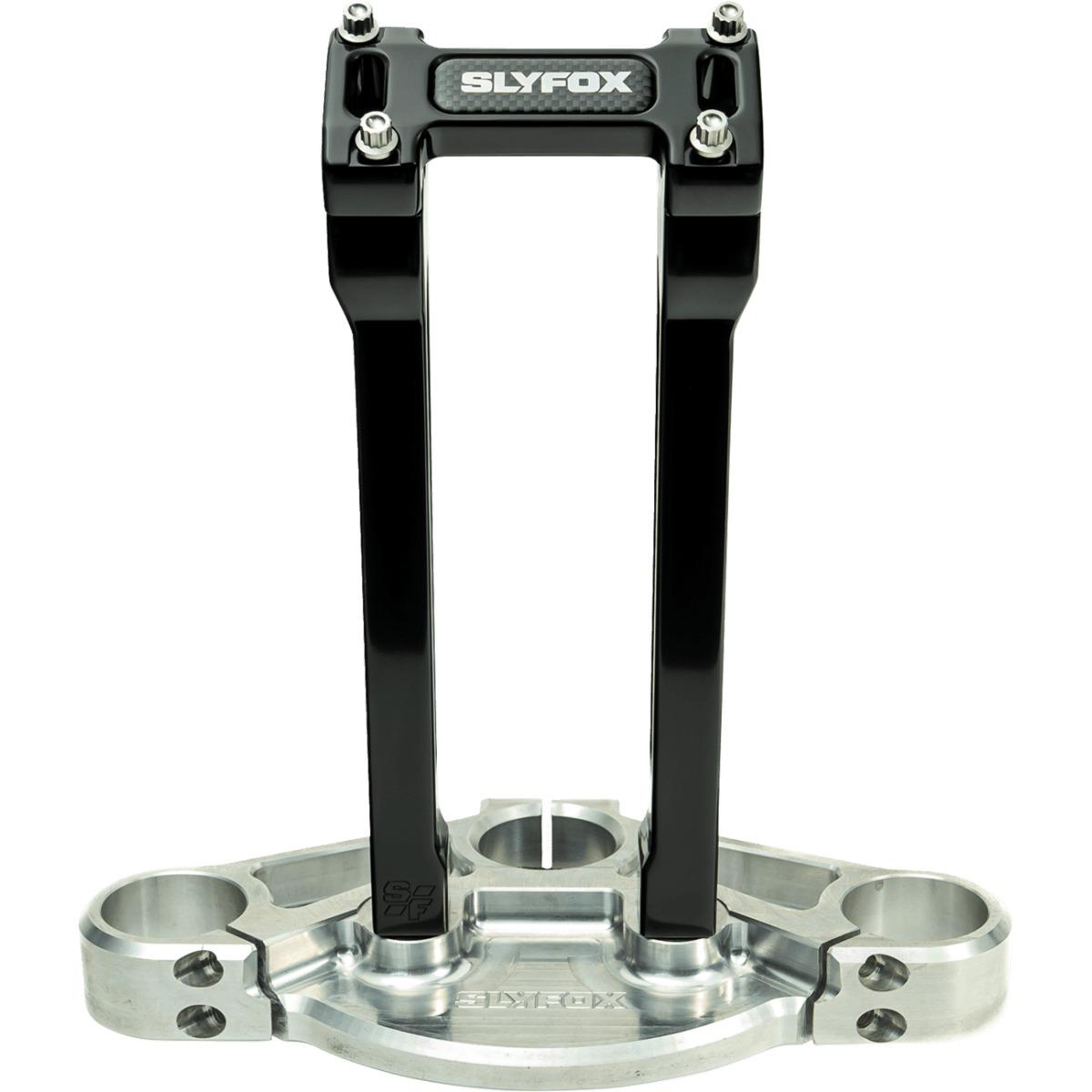 SLYFOX - Handlebar Riser Kit - Straight 10" Black 1 inch - Risers - MetalCore Harley Supply