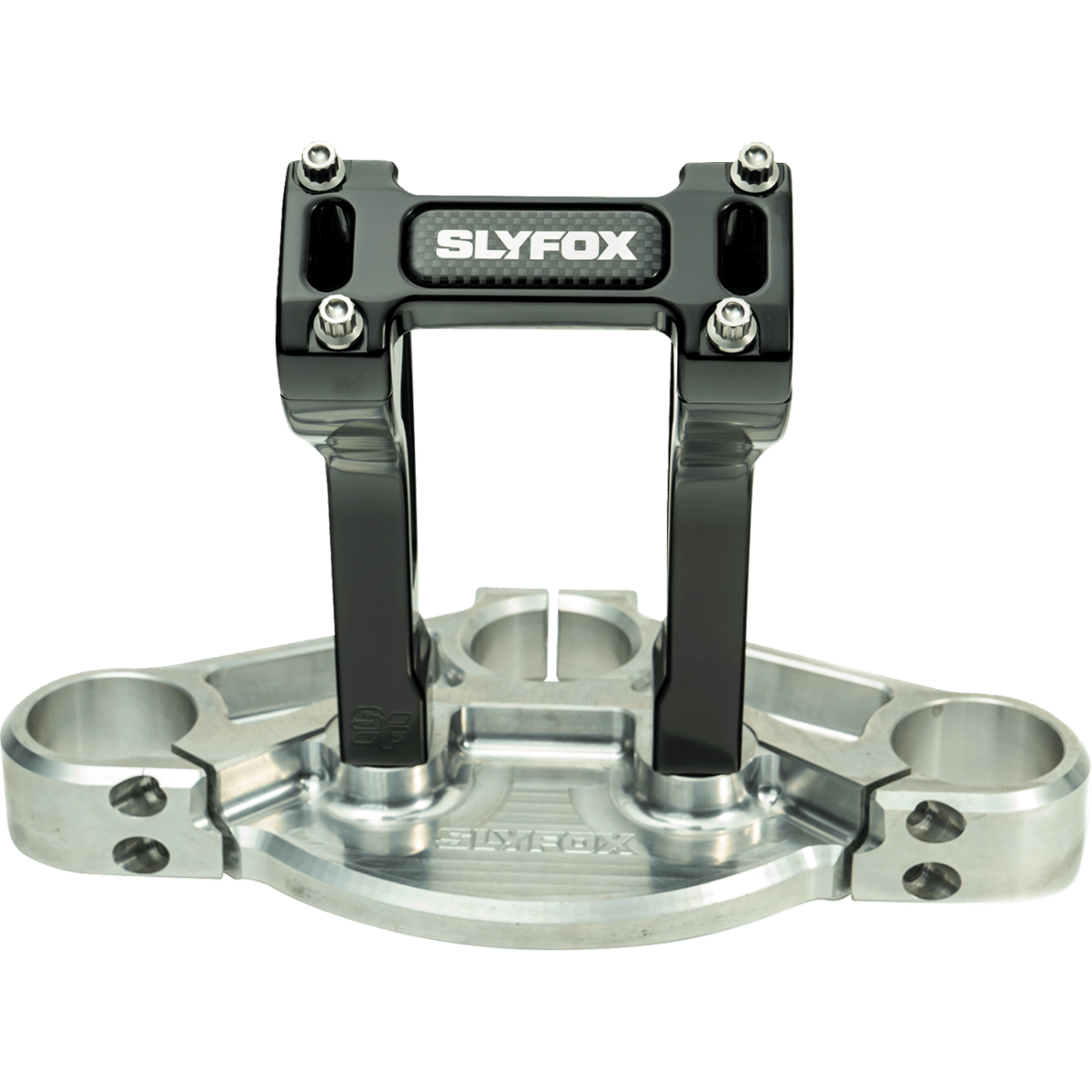 SLYFOX - Handlebar Riser Kit - Pullback 6" Black 1 inch - Risers - MetalCore Harley Supply