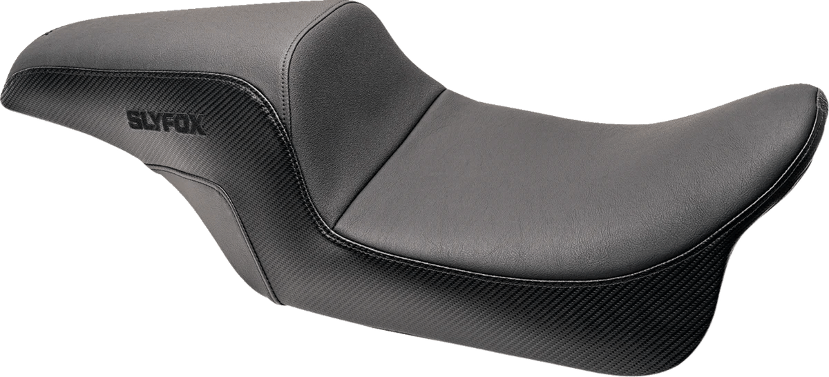 Slyfox Motorcycle Seat - Comfort and Style for Harley FL. Made in USA