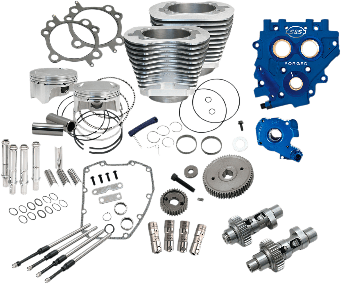 S&S CYCLES-100" / 110" Power Package Engine Performance Kits / '99-17 Twin Cams-Big Bore Kit-MetalCore Harley Supply