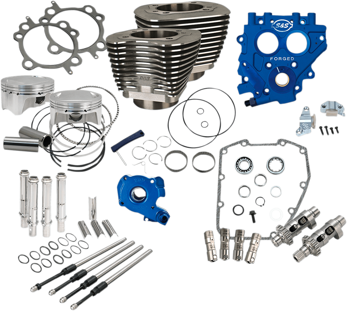 S&S CYCLES-100" / 110" Power Package Engine Performance Kits / '99-17 Twin Cams-Big Bore Kit-MetalCore Harley Supply