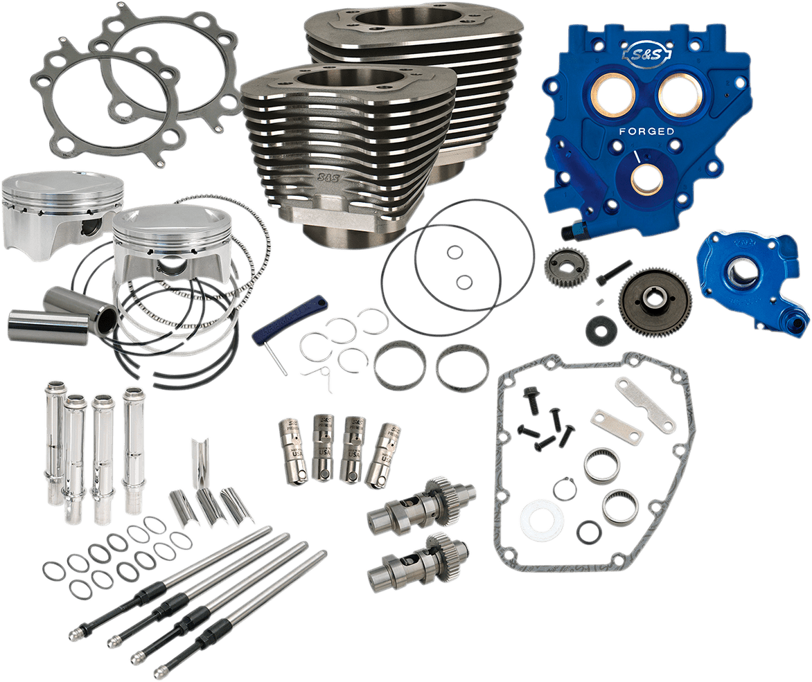 S&S CYCLES-100" / 110" Power Package Engine Performance Kits / '99-17 Twin Cams-Big Bore Kit-MetalCore Harley Supply