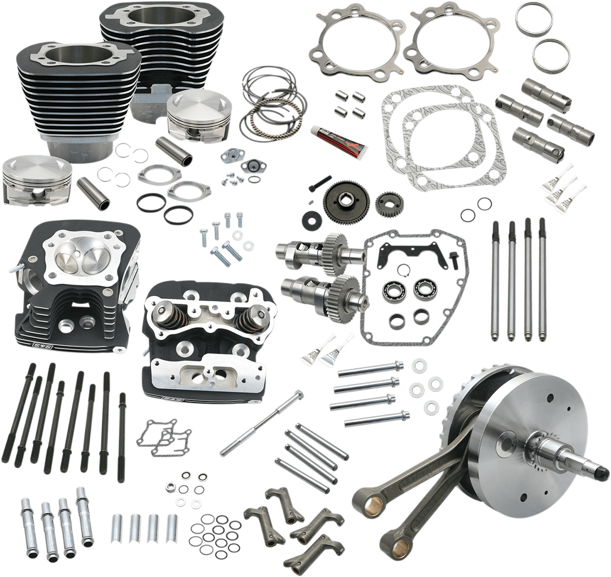 S&S CYCLES - 124" Hot Set Up® Engine Performance Kits / '99 - '17 Twin Cams - Big Bore Kits - MetalCore Harley Supply