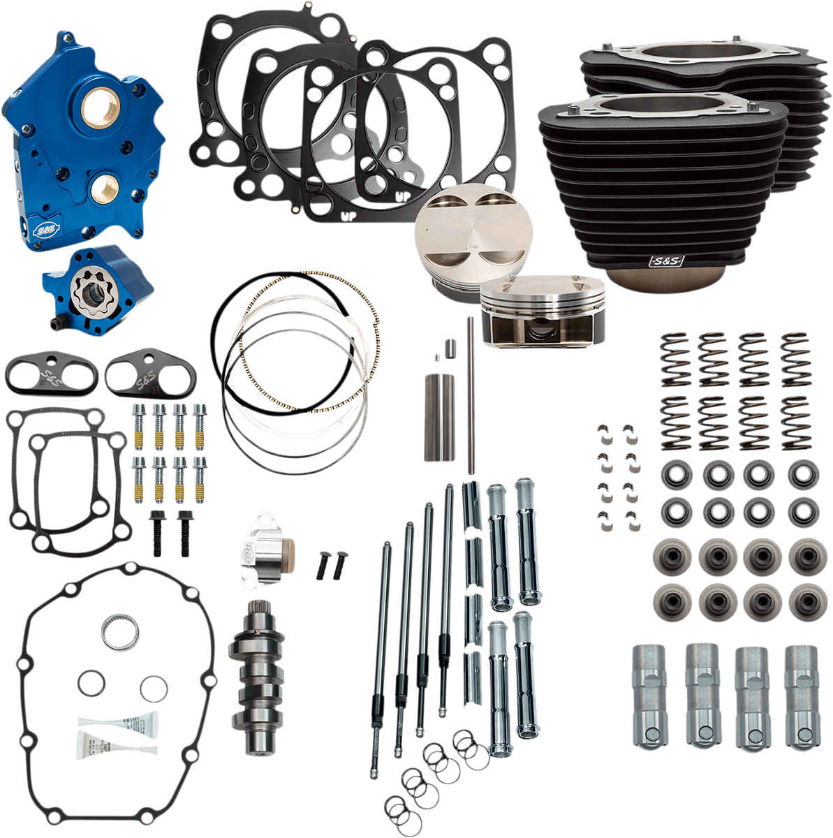 S&S CYCLES-128" Power Package Engine Performance Kits / '17-'23 114"-117" M8 Motors-Big Bore Kit-MetalCore Harley Supply