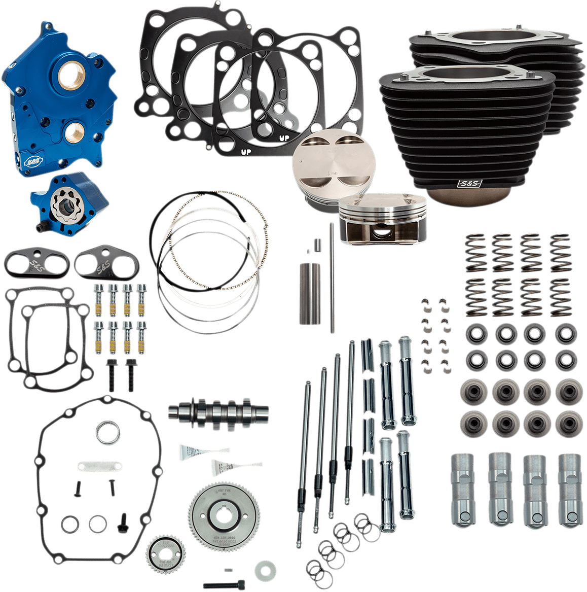 S&S CYCLES-128" Power Package Engine Performance Kits / '17-'23 114"-117" M8 Motors-Big Bore Kit-MetalCore Harley Supply
