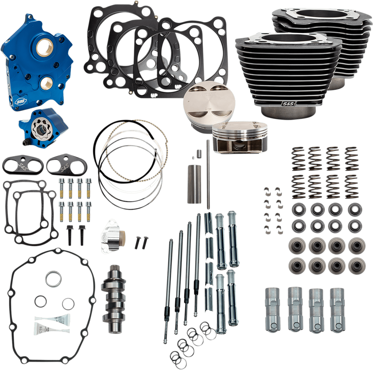 S&S CYCLES-128" Power Package Engine Performance Kits / '17-'23 114"-117" M8 Motors-Big Bore Kit-MetalCore Harley Supply