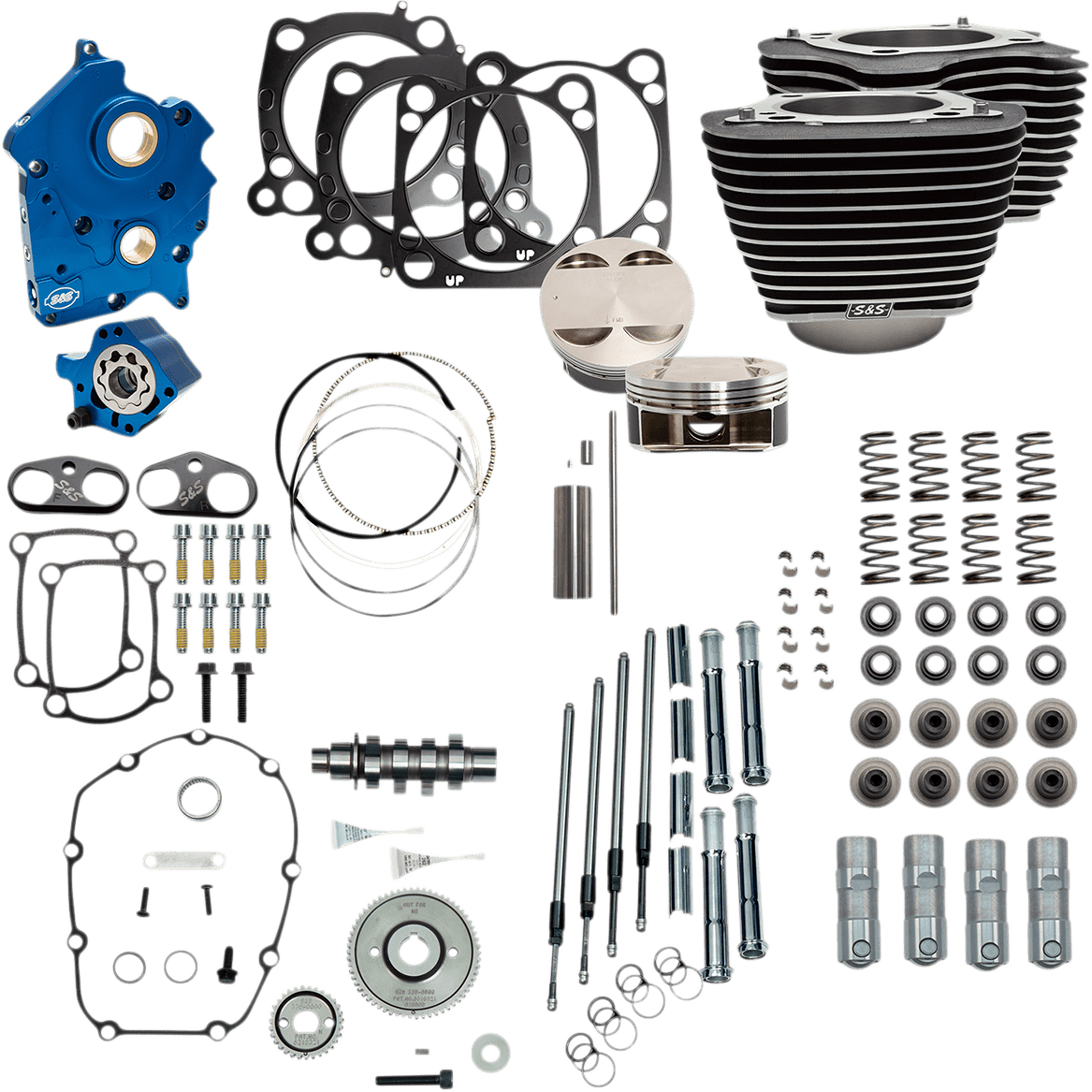 S&S CYCLES-128" Power Package Engine Performance Kits / '17-'23 114"-117" M8 Motors-Big Bore Kit-MetalCore Harley Supply