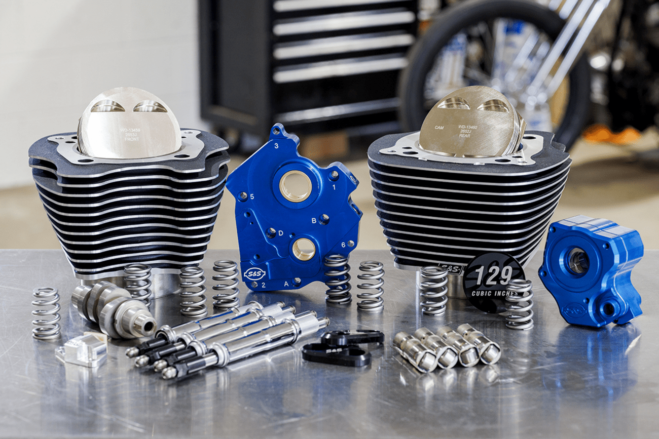 S&S CYCLES-129" Power Package Engine Performance Kits / '17-'23 107" M8 Oil Cooled Motors-Big Bore Kit-MetalCore Harley Supply