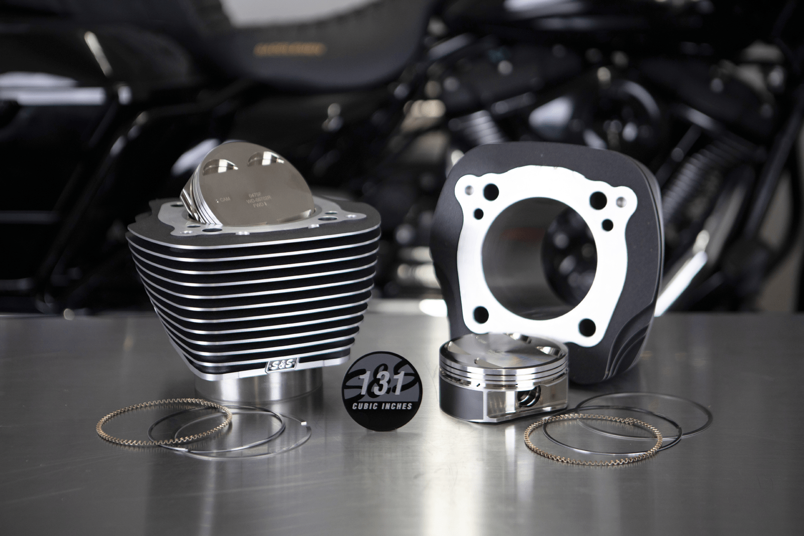 S&S CYCLES-131" Stroker Cylinder and Piston Kit / M8 Motors-Big Bore Kits-MetalCore Harley Supply