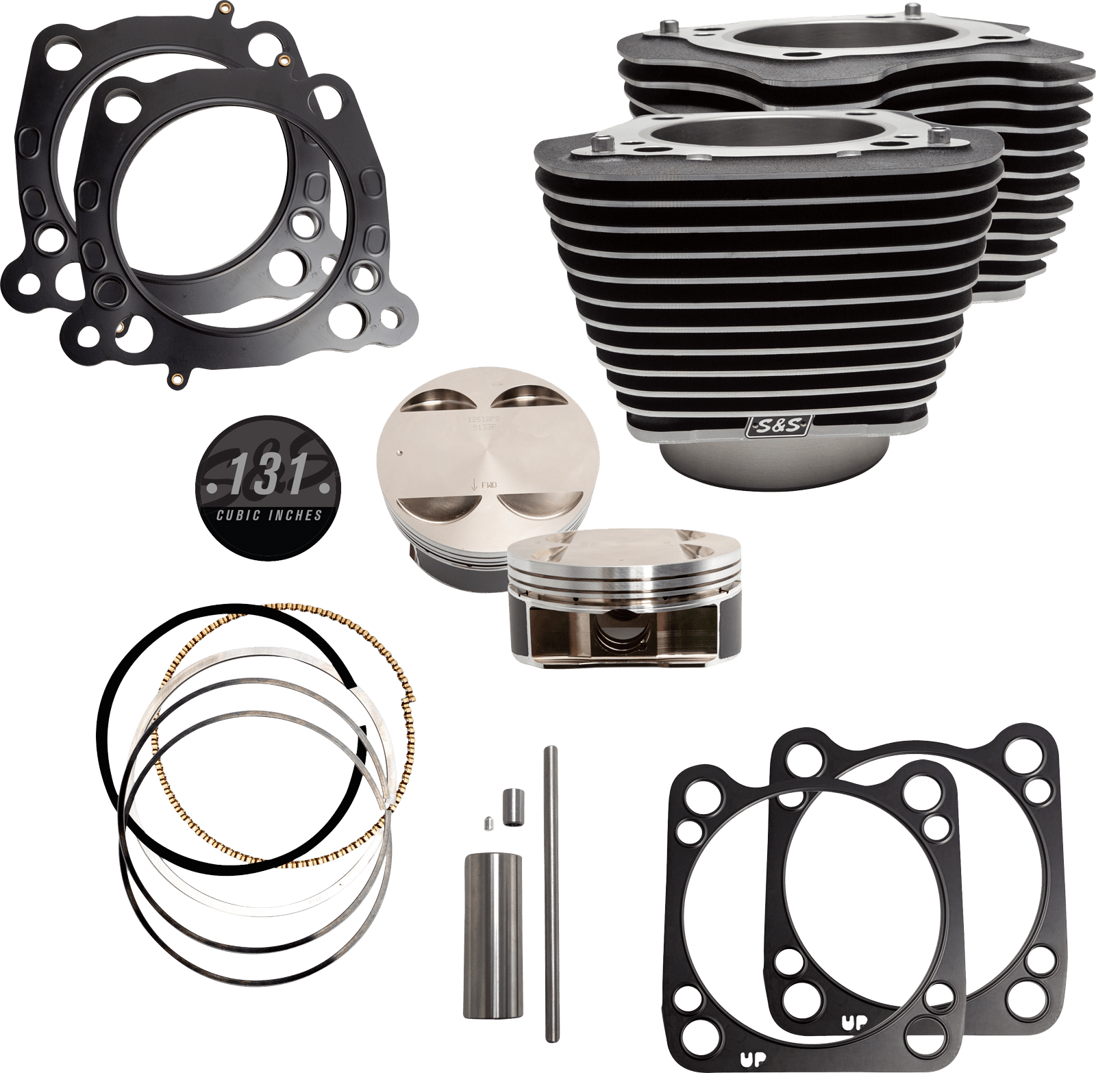 S&S CYCLES-131" Stroker Cylinder and Piston Kit / M8 Motors-Big Bore Kits-MetalCore Harley Supply