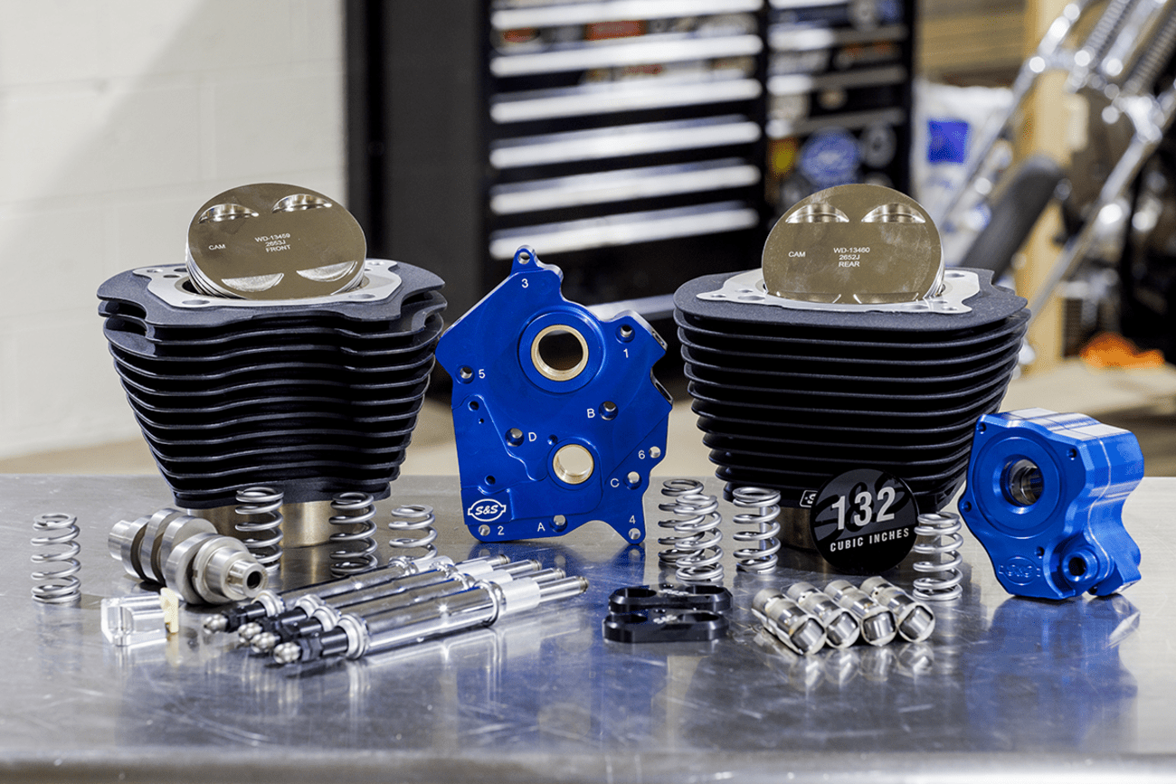S&S CYCLES-132" Power Package Engine Performance Kits / '17-'23 114"-117" M8 Motors-Big Bore Kit-MetalCore Harley Supply