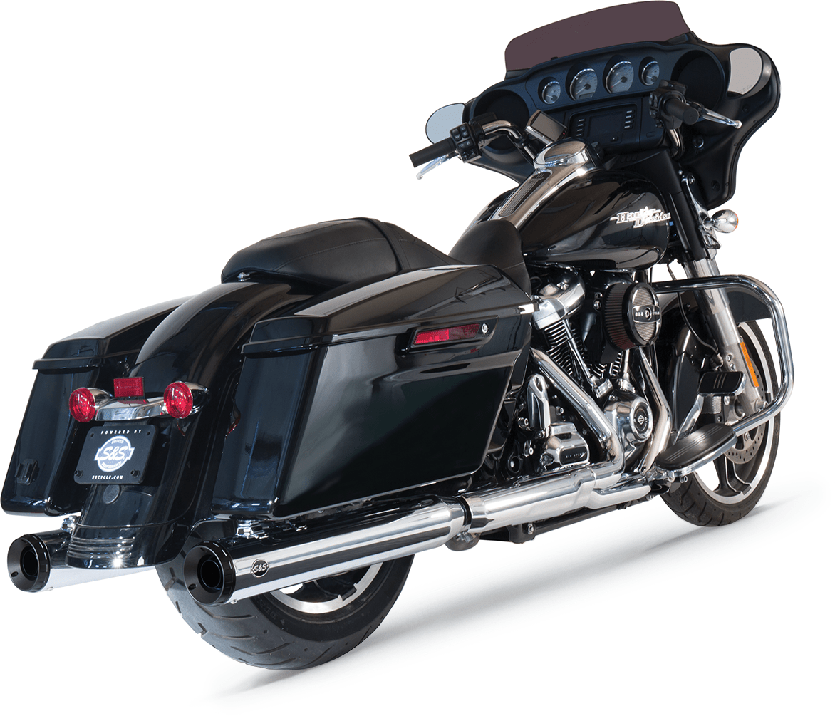 S&S CYCLES-4" Grand National Slip-On Mufflers / '99-'23 Baggers-Exhaust - Slip Ons-MetalCore Harley Supply