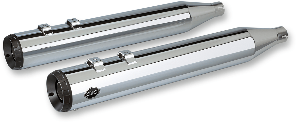 S&S CYCLES-4" Grand National Slip-On Mufflers / '99-'23 Baggers-Exhaust - Slip Ons-MetalCore Harley Supply