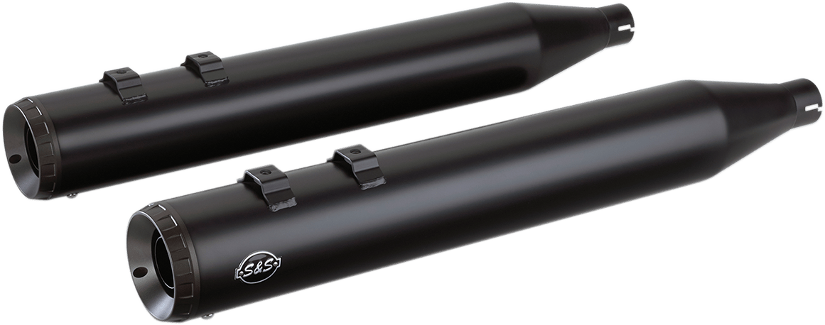 S&S CYCLES-4" Grand National Slip-On Mufflers / '99-'23 Baggers-Exhaust - Slip Ons-MetalCore Harley Supply
