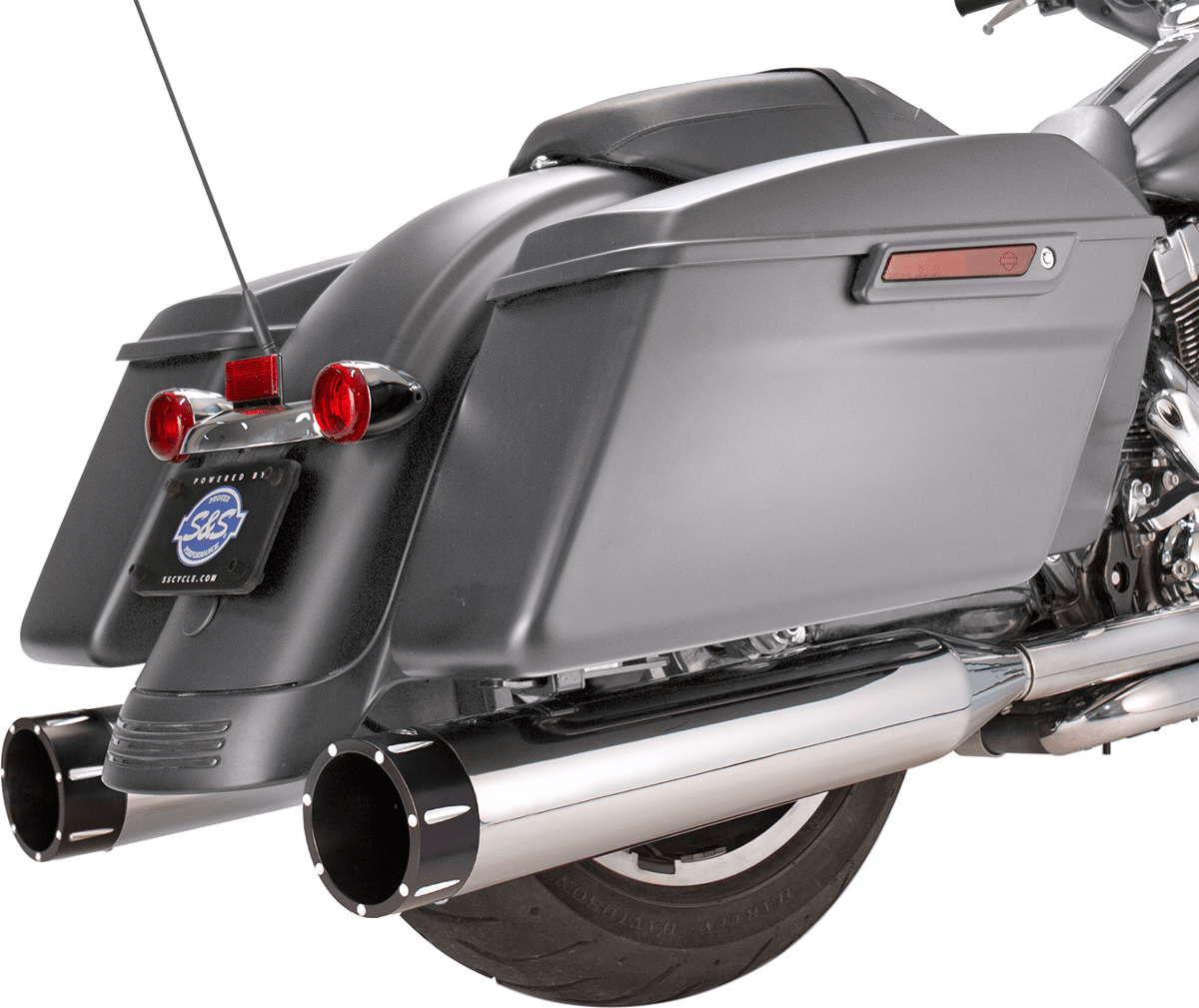 S&S CYCLES-4.5" MK45 Slip-On Performance Mufflers / '99-'23 Bagger-Exhaust - Slip Ons-MetalCore Harley Supply