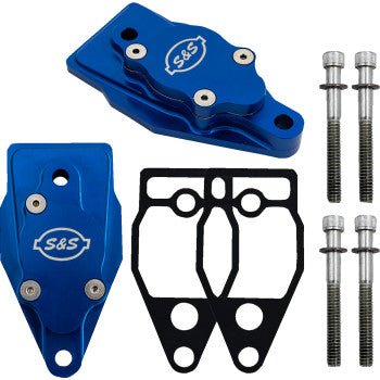 S&S CYCLES - BILLET HEAD BREATHER KIT - ANODIZED BLUE - TWIN CAM '99 - '17 - Head Breathers - MetalCore Harley Supply