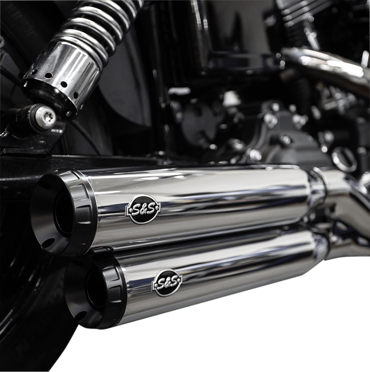S&S CYCLES-Grand National Slip-On Mufflers / '99-'17 Dyna-Exhaust - Slip Ons-MetalCore Harley Supply
