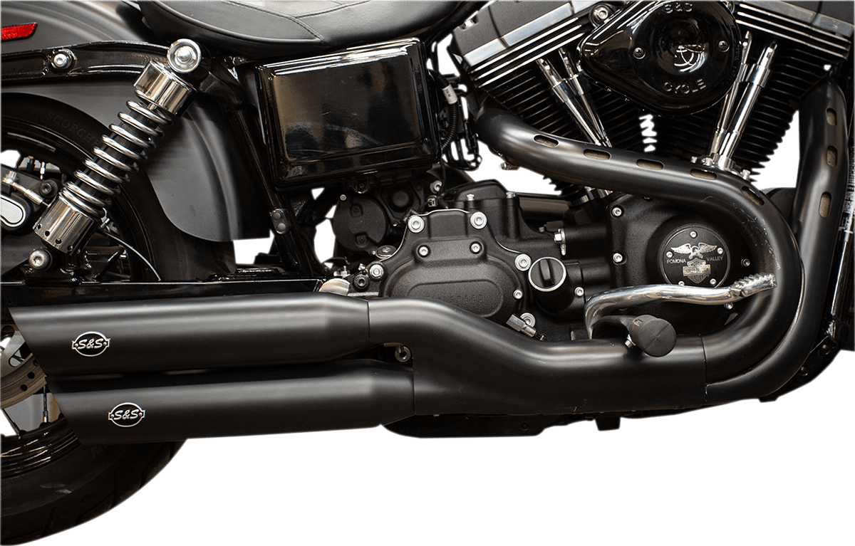 S&S CYCLES-Slash Cut Slip-On Mufflers / '08-'17 Dyna-Exhaust - Slip Ons-MetalCore Harley Supply