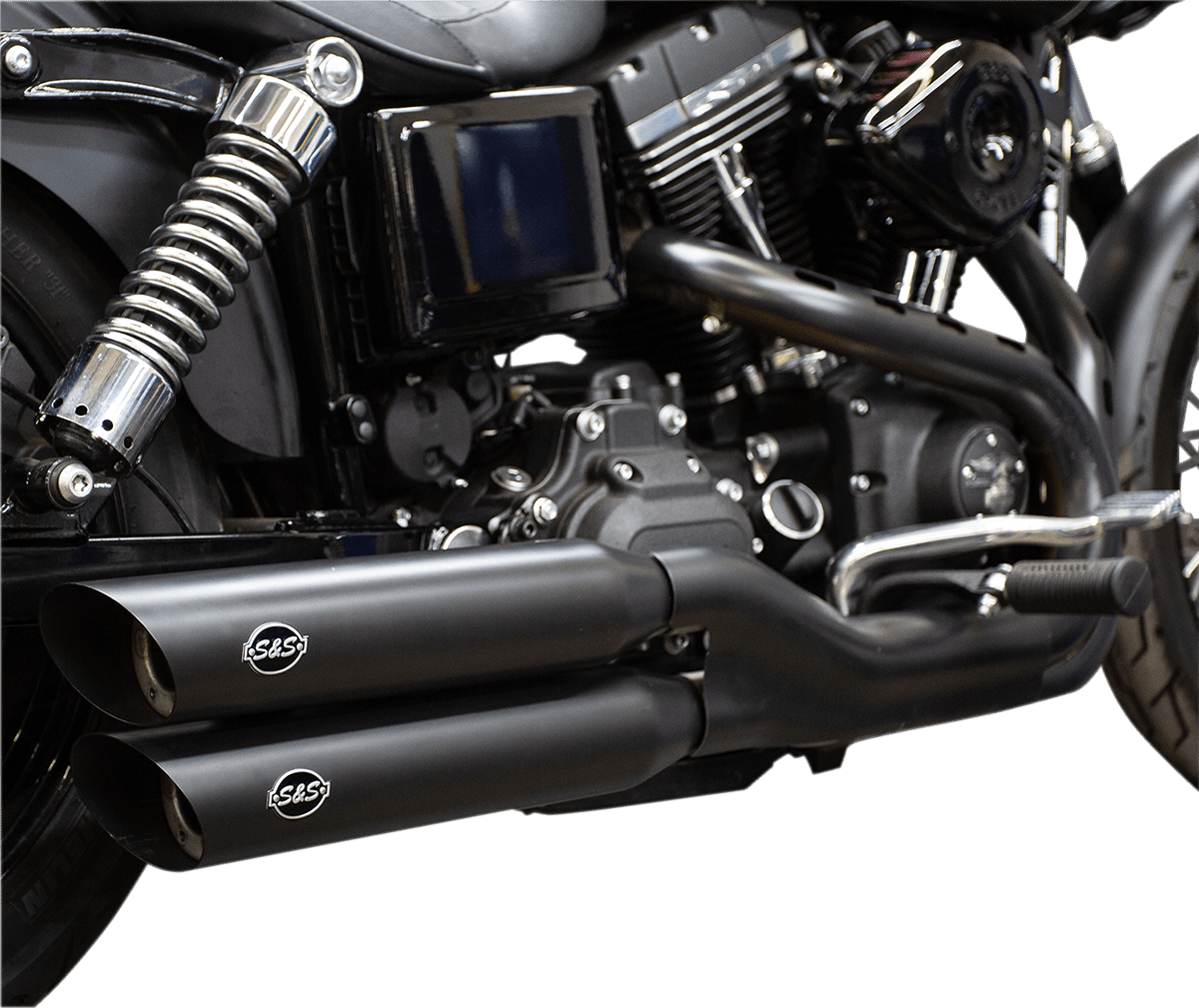 S&S CYCLES-Slash Cut Slip-On Mufflers / '08-'17 Dyna-Exhaust - Slip Ons-MetalCore Harley Supply